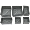 thumbnail image 1 of Shisuyan Storage Organiser Box Rectangular Drawer Organizer Grey 6Pcs 11.0x11.0x4.7in, 1 of 8