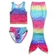 thumbnail image 2 of Canis Girls Mermaid Tail Swimmable Bikini Set (7-8 T), 2 of 6