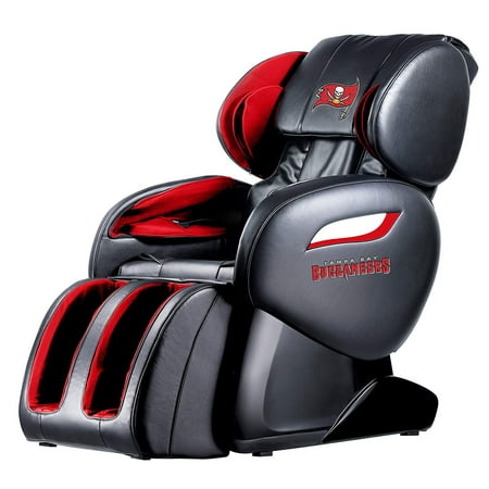 NFL Tampa Bay Buccaneers Electric Full Body Shiatsu Massage Chair Foot Roller Zero Gravity w/Heat