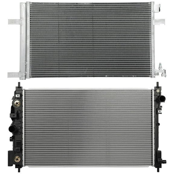 cciyu Aluminum Radiator Replacement 2013-2019 for Cadillac for XTS 13366 Plastic Radiator Auto Parts Complete radiator Radiator Engine Coolant Radiator Assembly Radiator