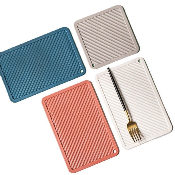 Lot De 2 Dessous-de-plat En Silicone Bleu - Résiste à La Chaleur (240°C) - Multi-usage Antidérapant
