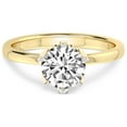 thumbnail image 3 of 5 Carat IGI Certified Round Shape Lab Grown Diamond Engagement Ring | 14K Yellow Gold |Blooming Petal Secret Halo Diamond Ring | FG-VS1-VS2 Quality Friendly Diamonds, 3 of 4