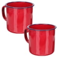 thumbnail image 4 of 2 piezas de esmalte de esmalte Vintage Copa de agua Vintage Copas para beber para el hogar Topas de agua de la oficina, 4 of 7