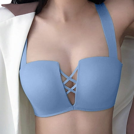 

Vedolay Lingerie Women s Beauty Back Smoothing Minimizer Bra Blue 34