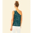 thumbnail image 2 of Lilly Pulitzer Women's Sienne Top, Inky Tidal Fish Clip Chiffon, 10, 2 of 4