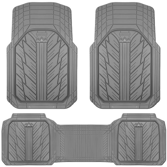 Alfombrillas de coche CAR PASS de goma pesada, impermeables, totalmente grises