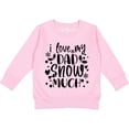 thumbnail image 2 of Inktastic I Love My Dad Snow Much Toddler Sweatshirt, 2 of 4