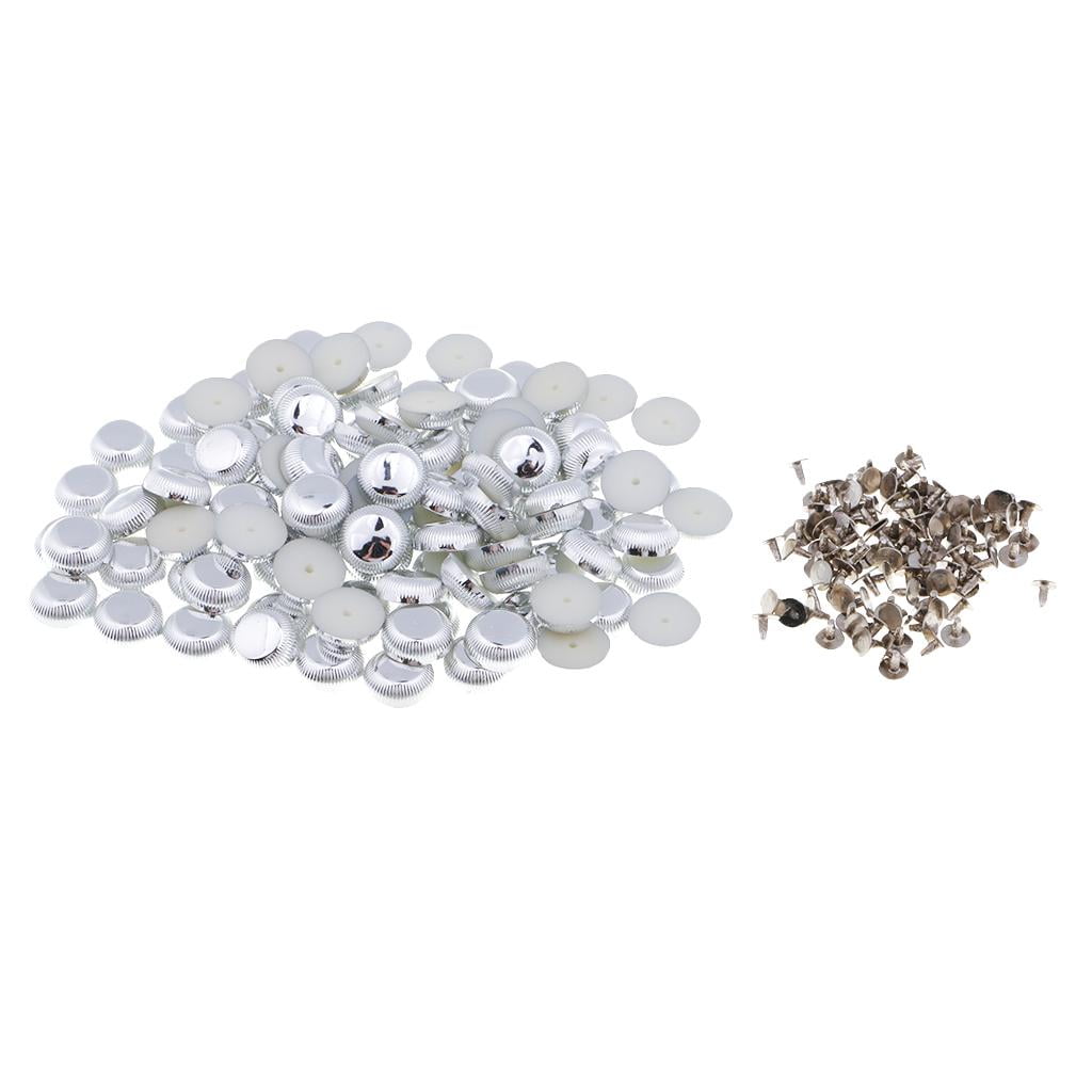 100 Remaches Huecos Decorativos De Acero - Tamaños 6 Mm, 8 Mm, 10 Mm, En Colores Plata Y Negro