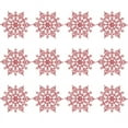 thumbnail image 2 of 4-Inch Plastic Glitter Snowflake Christmas Ornaments Xmas Tree Decor 12pcs, 2 of 5