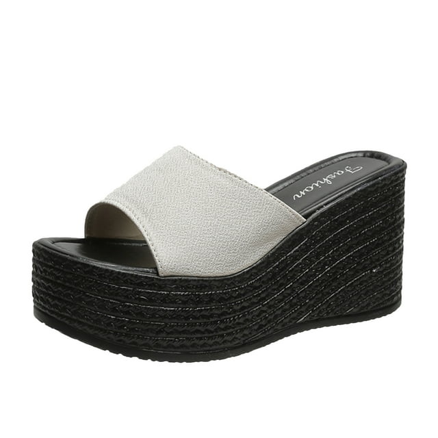 Amzcrzy Zapatos de mujer,Zapatos de mujer,Zapatillas de mujer, Sandalias de playa transpirables con tacón Matsu, suela gruesa y tacón inclinado para mujer Sandalias Mujer Zapatillas De Casa