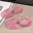 thumbnail image 5 of Xfvqtps Girls Sparkling Jelly Shoes Beach Sandals Open Toe Summer Waterproof Princess Gladiator Shoes, 5 of 7