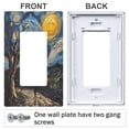 thumbnail image 3 of Yayeee Rocker Switch Wall Plate 1-Gang 4.6"x2.9" Home Decorative Outlet Cover, Swirling Starry Sky, 3 of 6
