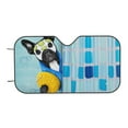 thumbnail image 7 of Balery French Bulldog Dog In A Bathtub Windshield Sun Shade, Car Front Window Sunshade Cover ,Automotive Interior Portected Blocks Uv Rays For Car Pickup Truck Suv Accessories- Medium, 7 of 7