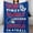 Style-1, variant on God First Family Second Then Football City Blanket Fleece Throw Blanket Printed Blanket Gift for Football Fans 50"x60"
