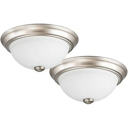 

Portage Bay 51386 Two-Pack Flush Mount 11 Easy-Install Brushed Nickel 2