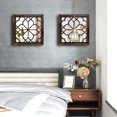 thumbnail image 4 of Espejo de pared Worred Square Rustic Farmhouse Caramel 30x30 cm, 4 of 7