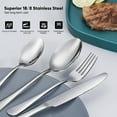 thumbnail image 5 of 48 Piece Silverware Set with Steak Knives, Stainless Steel Flatware Set, Cutlery Set for 8 Steak Knife/Fork/Spoon Kitchen Cutlery Set For Home Office Restaurant Hotel, Mirror Finish, Dishwasher Safe, 5 of 6