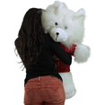 thumbnail image 5 of Happy Valentines Day Giant White 36 inch Teddy Bear Soft, Wears Removable T-Shirt to Celebrate Vday, 5 of 6