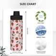 thumbnail image 3 of Cauagu Floral Strawberr Print 18oz Vacuum Insulated Stainless Steel Water Bottle,Coffee Travel Mug Spill Proof with Lid,Thermos Cup for Keep Hot/Ice Water Drinks, 3 of 7