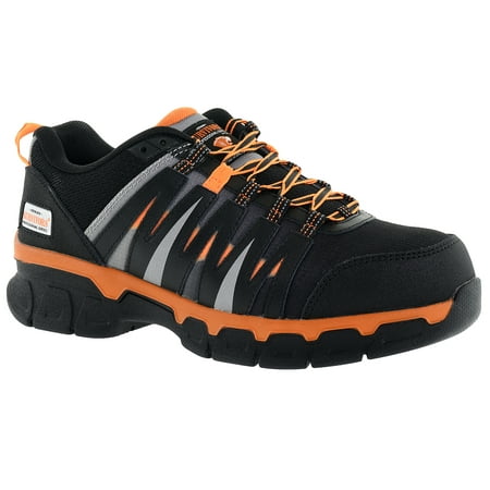 Herman Survivor Professional Series Men's Handler Safety Shoe, ASTM Rated Composite Toe, Slip Resistant, Grey and Orange