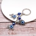 thumbnail image 3 of Llavero Lucky Evil Eye, adorno colgante para coche, elefante plateado con, 3 of 5