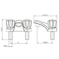 thumbnail image 2 of Dura Faucet Lavatory Faucet with Crystal Acrylic Knobs for RV Bathroom - Chrome Polished, 2 of 8