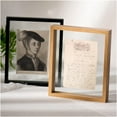 thumbnail image 2 of Tignapoo Double-Sided Wooden Glass Photo Frame for DIY Leaf Specimens - Natural Wood, Square 6 Inch (15x15cm), 2 of 7