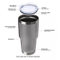 thumbnail image 4 of Vaso Térmico Portátil De Acero Inoxidable 30oz Con Calor/frí Color Negro ( Caja De 25 Piezas ), 4 of 5