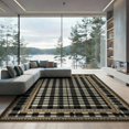 thumbnail image 2 of ODIKA 8'x10' Washable Area Rug Door Entry Farmhouse Featuring Symmetrical Grid Layout Entryway for Living Room, Under Sectional, Family , Durable, Non-Slip, 2 of 7