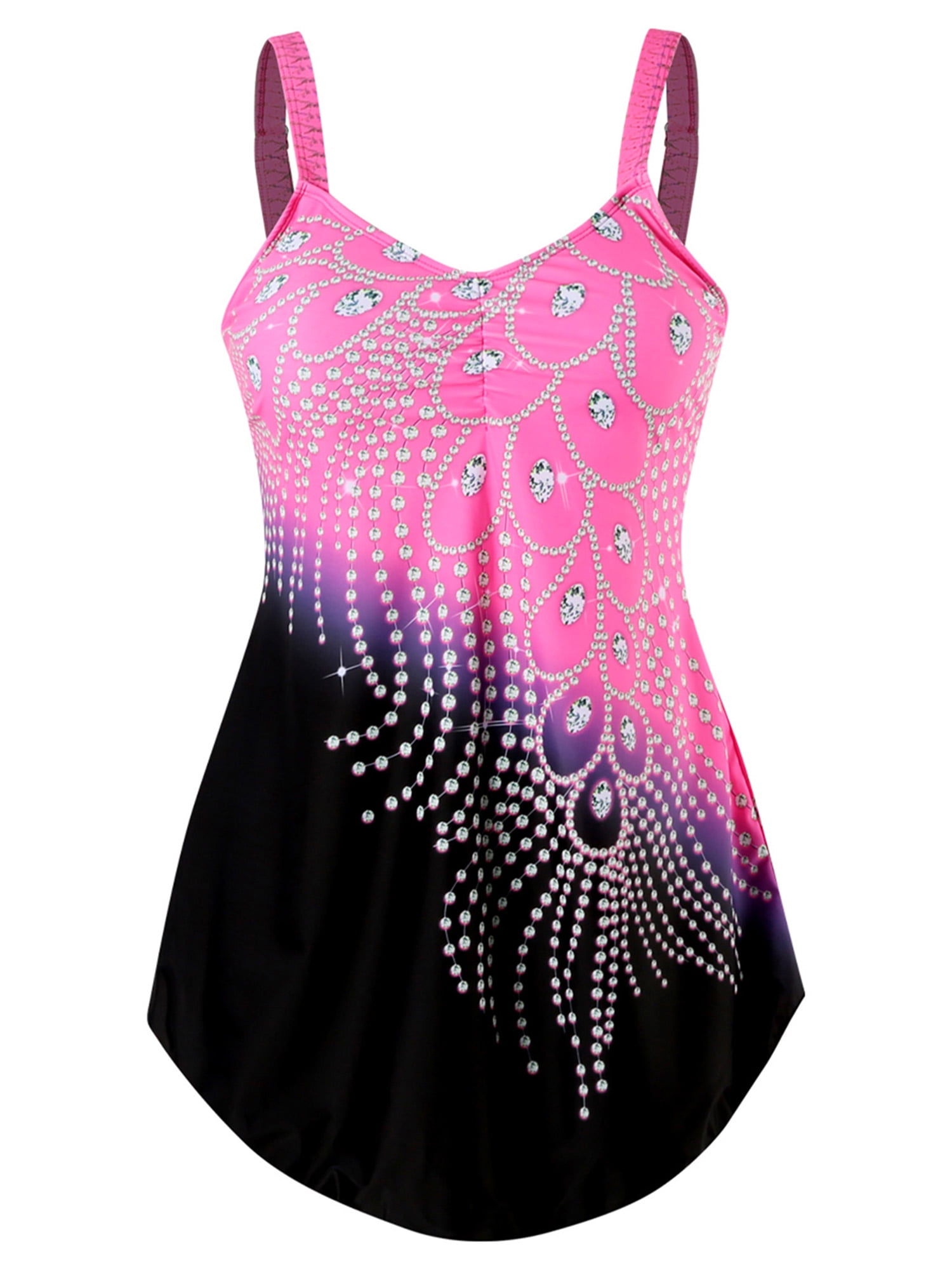 rhinestone plus size swimwear