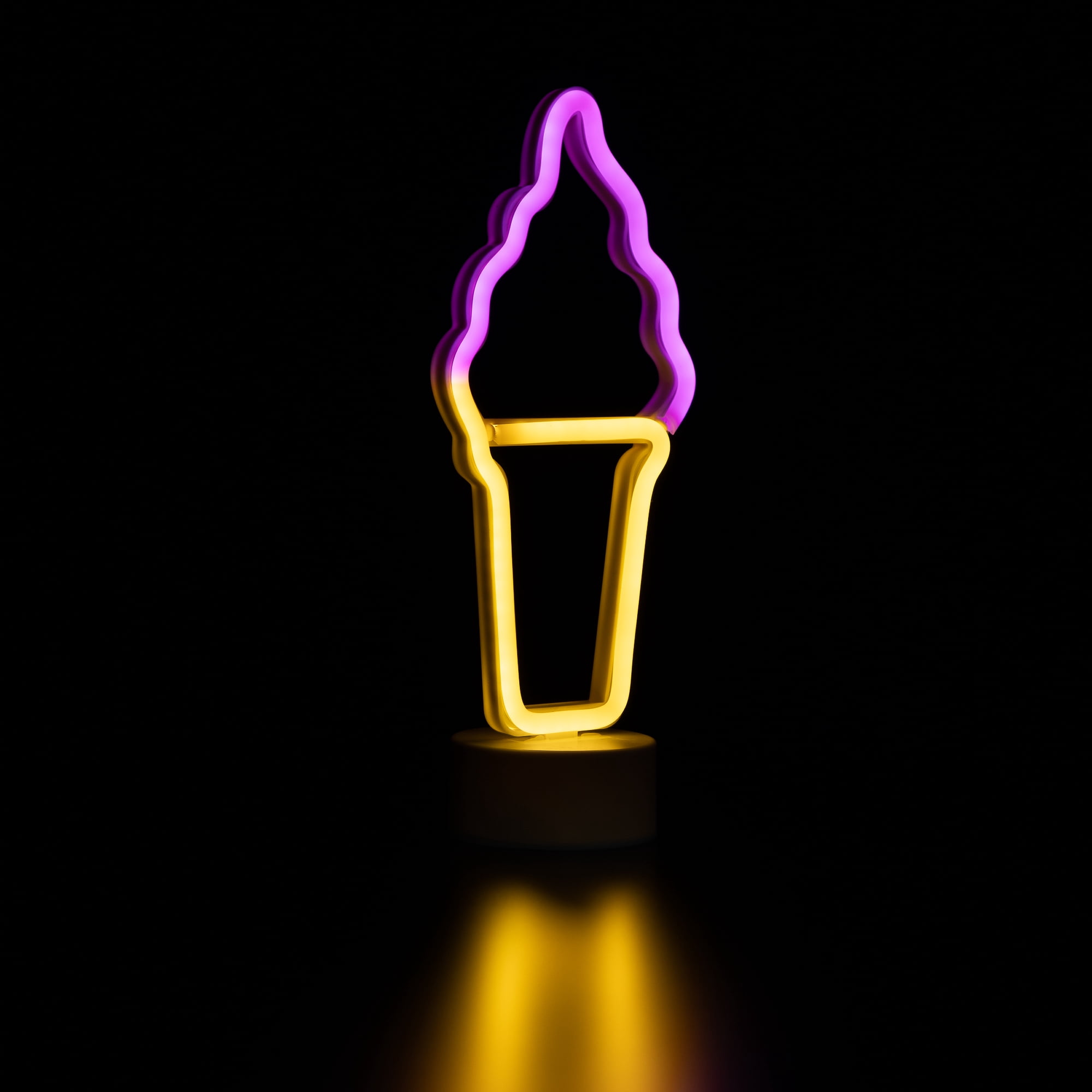 Northlight LED Ice Cream Cone Neon Table Light - 12"