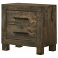 thumbnail image 3 of Dtwnek 2 Drawer Nightstand with Handle, Bedside Table for Living Room, Bedroom, Brown, 3 of 10