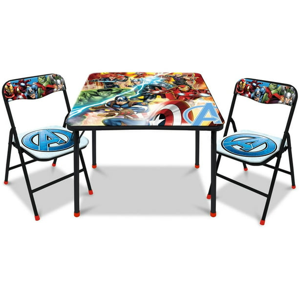 Marvel Avengers 3 Piece Square Table And Chair Set Walmart Com Walmart Com