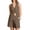 #0027-Brown, variant on Uootdi Women's 2 Piece Matching Lounge Set Sleeveless V Neck Button Down Vest High Waist Pleated Linen Shorts Set with Pockets
