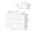 thumbnail image 3 of KULAGAGA 6 Drawer Dresser Changing Table Dresser for Nursery Bedroom White, 3 of 7