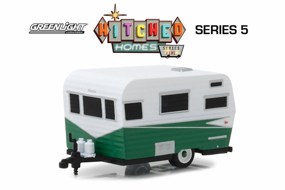 Greenlight Shasta Airflyte 15' Camper Trailer, Blue, 1:24 Diecast