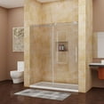 thumbnail image 5 of Sunny Shower 60" in. W x 72" in. H Frameless Sliding Shower Door 3/8" Glass Chrome Stainless Steel, 5 of 7