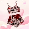 thumbnail image 2 of XIAOCHA Women's Sleeveless Sleepwear Set comfy Heart Pattern Pajama Top and Shorts for Cozy Nightwear, 2 of 4