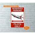 thumbnail image 2 of Reserved Parking Pilots Only, Aviator Parking, Parking Signs, Plane Parking, Novelty Sign, Garage Signs 12x18 112182001024, 2 of 5