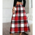 thumbnail image 5 of Antinious Winter Skirts for Women,Skirts for Women Trendy,Plaid Skirts for Women Casual Warm Corduroy Skirt,Red,XL, 5 of 5