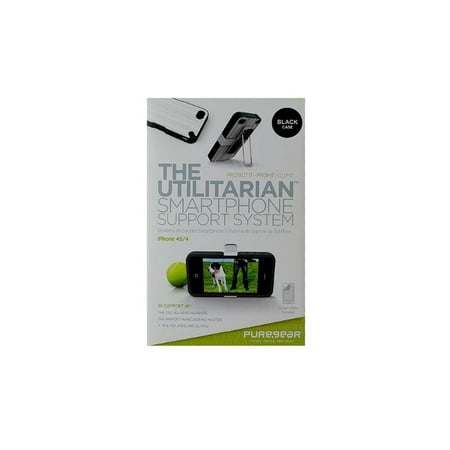PureGear Utilitarian Smarphone Support System Case for iPhone 4/4S -Black/Silver