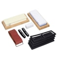 thumbnail image 2 of Knife Sharpener Stone Kit, Professional Knife Sharpening Stone Set Heat  Flattening Out Notches Burrs Restore Edges  For Household, 2 of 8