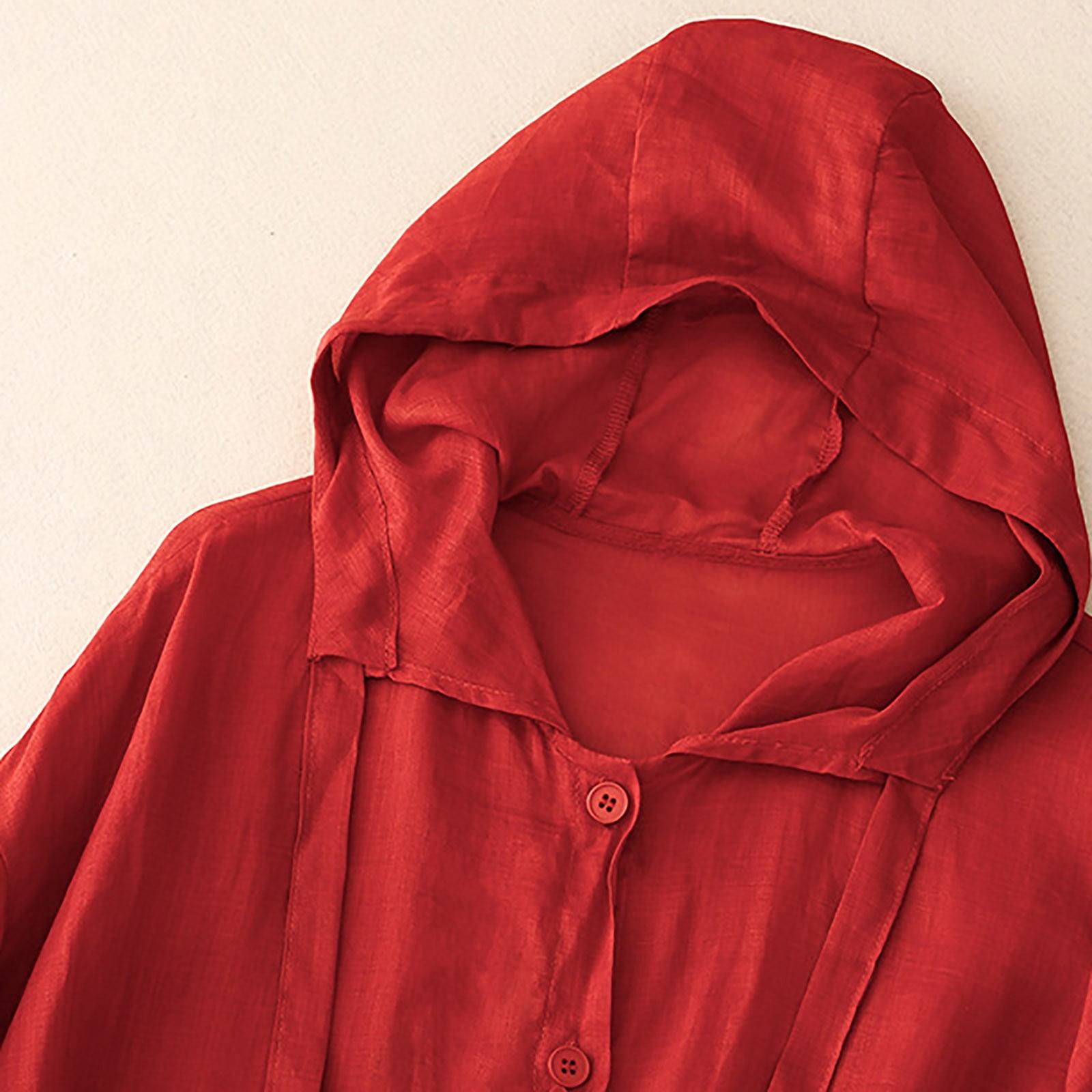 Veste Femme Sport Avec Capuche - Anti-UV Coton Lin Léger | Poches & Cordon Pour Randonnée Décontractée