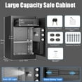 thumbnail image 3 of Riflewell Digital Safes Box, Digital Combination Safe with Key Backup, for Home Office Use, Anti-Theft Alarm Security Safe with Built-in Drawer, for Money Documents Jewelry Valuables, 3 of 8