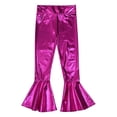 thumbnail image 3 of TiaoBug Kids Girls Flared Trouser Hip Hop Jazz Dance Metallic Bell-Bottoms Ruffle Legging Pants Hot Pink 6, 3 of 7