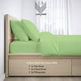 thumbnail image 4 of 30" EXTRA DEEP POCKETS - 800-Thread Count 100% Egyptian Cotton Olympic Queen Sheet Set, 4PC (1 Flat, 1 Fitted, 2 Pillowcases) Long Staple Cotton, 800-TC Pure Cotton - Sage, 4 of 7