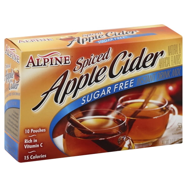 Alpine Sugar Free Spiced Apple Cider Instant Drink Mix, 10 Ct/10 oz