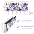 thumbnail image 3 of PhooArto Key Holder for Wall Decorative with 5 Key Hooks, Bell Flowers Purple Pattern Holders Wall Mount Organizer with Mail Key Rack, Self Adhesive, 3 of 7