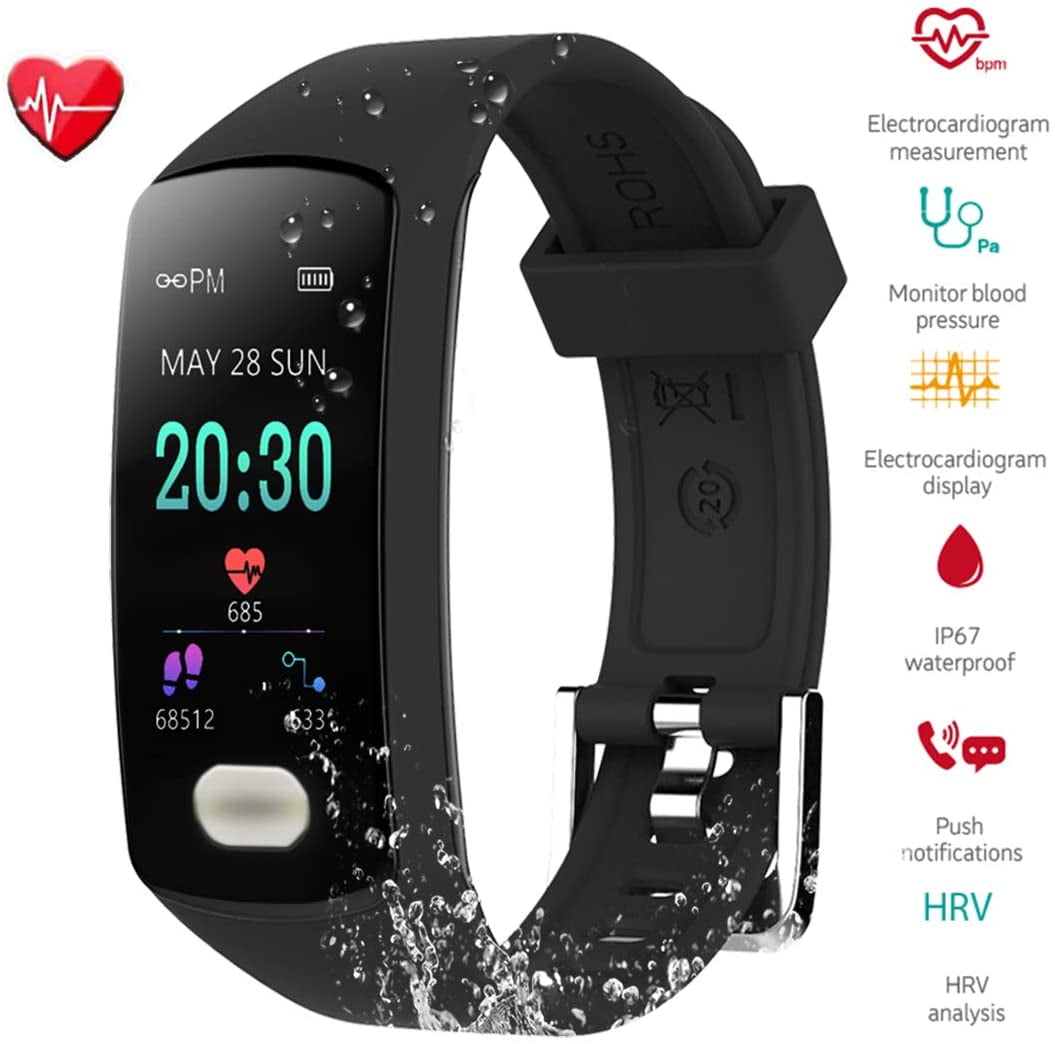 Fitness Tracker, Bluetooth Smart Bracelet ECG+PPG Blood Pressure, Heart