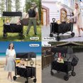 FUNYARD Stroller Wagon for 2 Kids ,Cart Stroller Folding Wagon Push